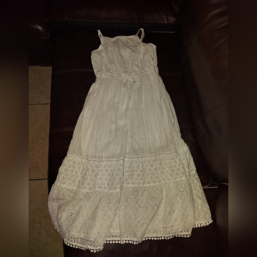 Girls White Summer Dress